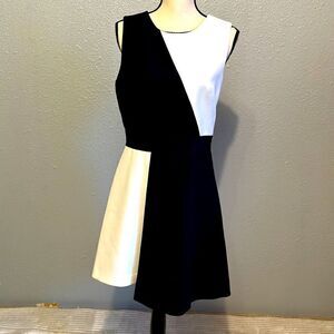 Milly women’s asymmetrical two-tone mini dress size 10